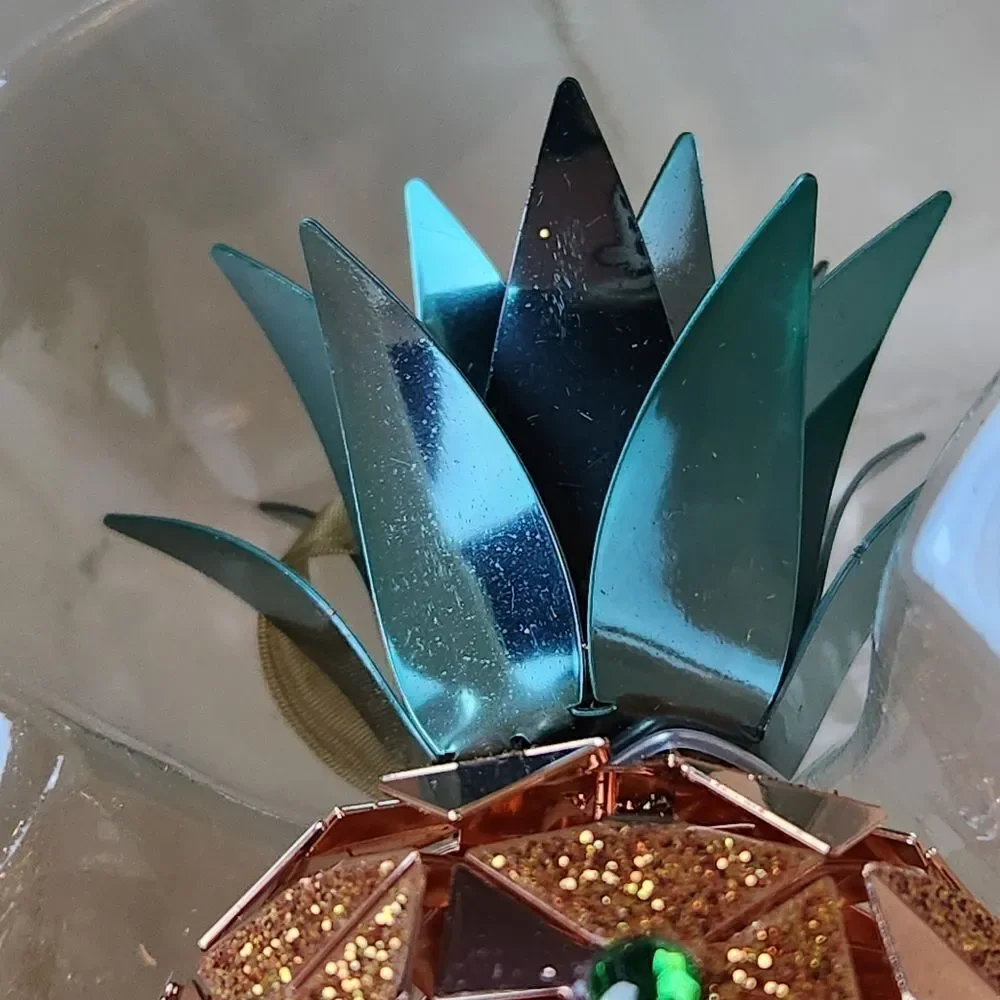 🩵NIB Hallmark Rhinestone & Gem Metal Pineapple Signature Keepsake Ornament